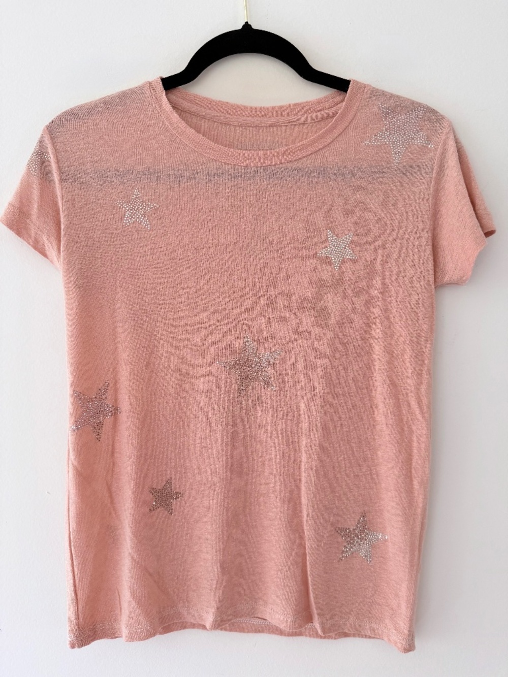 Zadig & Voltaire Skinny Stars Diamante Blush Embellished Raw edge collar